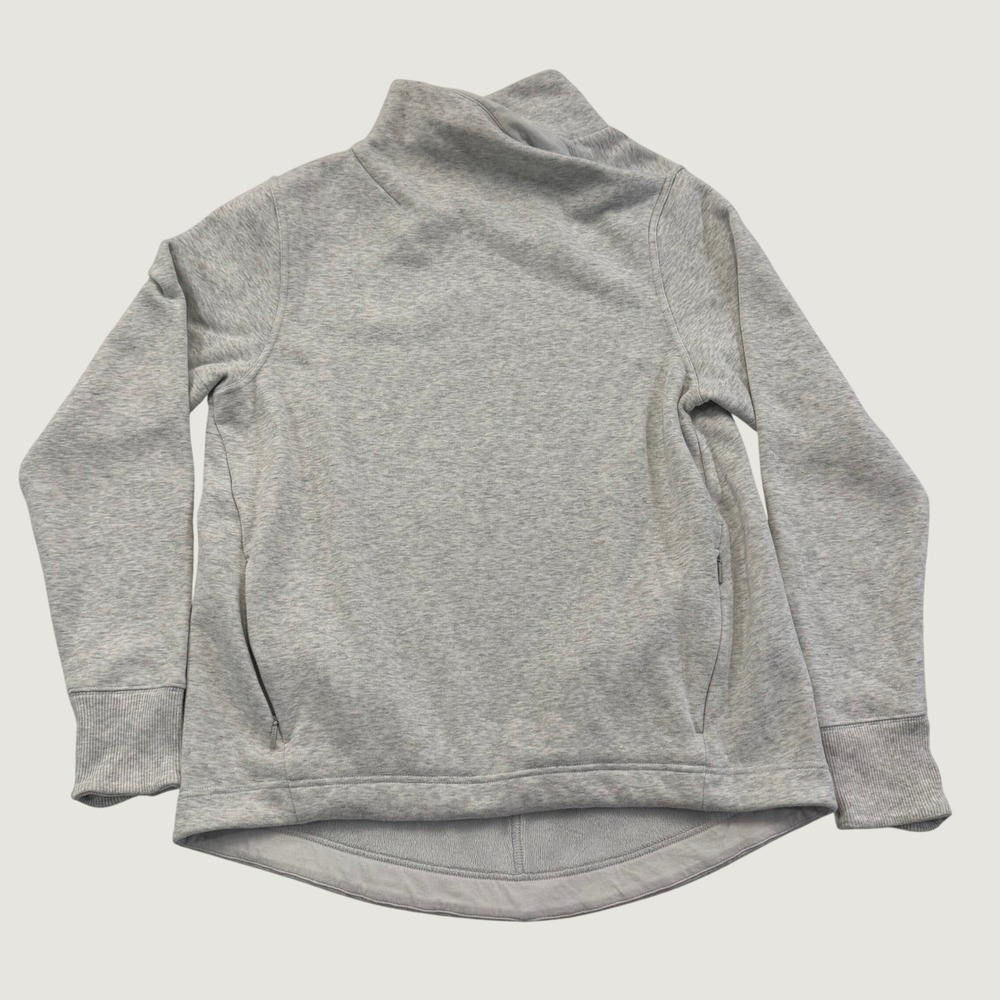Athleta Cozy Karma II Women's Medium Gray Funnel Neck Pullover Sweatshirt